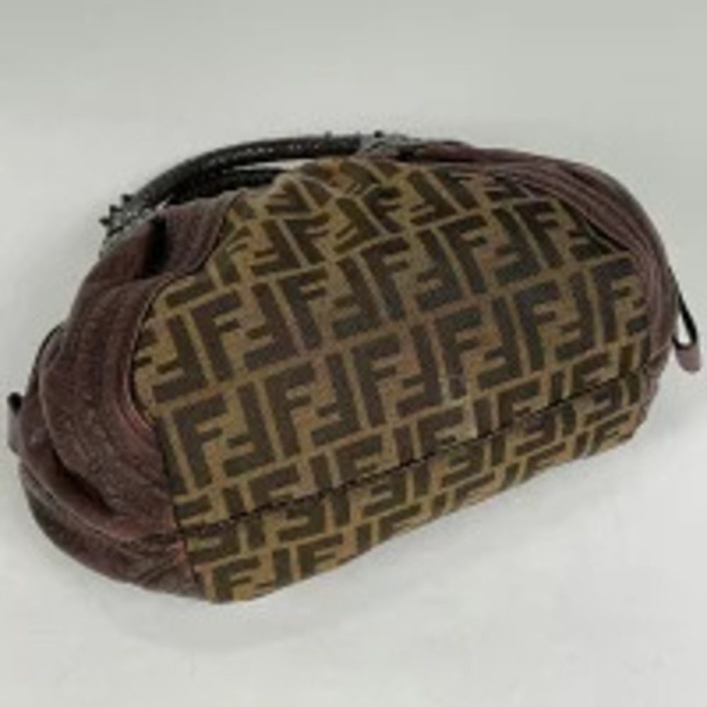 Fendi Spy Handbag Brown Bag Canvas Zucca
